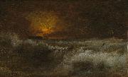 George Inness Sunset over the Sea France oil painting artist
